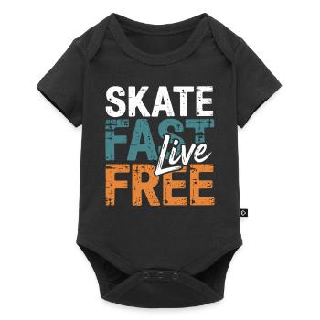 Skate Fast Live Free - Baby Premium short-sleeve bodysuit - black - Front
