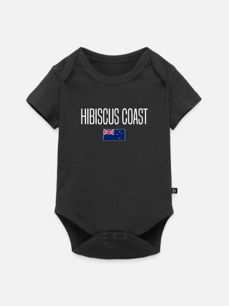 Hibiscus Coast Neuseeland - Baby Premium Kurzarmbody - Schwarz