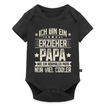 Erzieher Papa - Baby Premium Kurzarmbody - Schwarz - Vorne