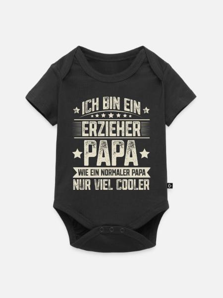 Erzieher Papa - Baby Premium Kurzarmbody - Schwarz