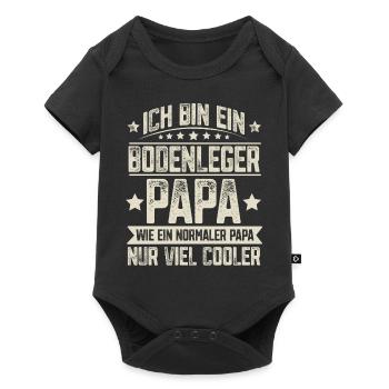 Bodenleger Papa - Baby Premium Kurzarmbody - Schwarz - Vorne