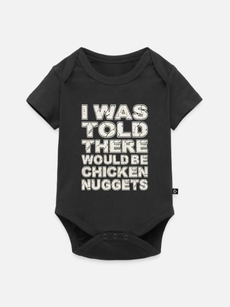 Chicken Nugget - Baby Premium Kurzarmbody - Schwarz