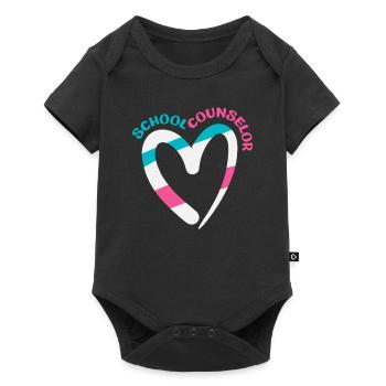 Conseiller d’école Coeur Forme Coloré - Body à manches courtes Premium Bébé - noir - Devant