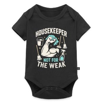 Haushälterin - nichts für schwache Nerven - Baby Premium Kurzarmbody - Schwarz - Vorne