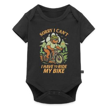 Tut mir leid, ich kann nicht, ich muss mit dem - Baby Premium Kurzarmbody - Schwarz - Vorne