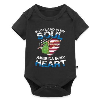 Scotland In My Soul America In My Soul - Baby Premium short-sleeve bodysuit - black - Front