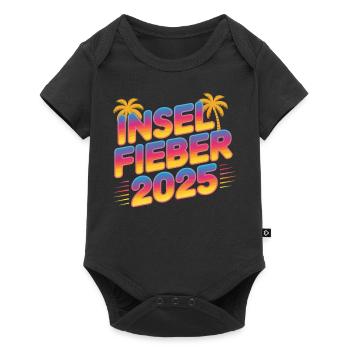 Inselfieber Malle Outfit Mallorca 2025 - Baby Premium Kurzarmbody - Schwarz - Vorne