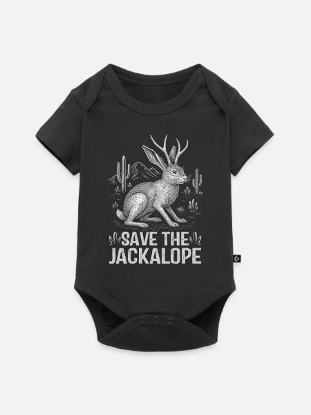 Save The Jackalope - Baby Premium Kurzarmbody - Schwarz