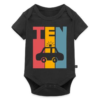 10th Birthday Police - Baby Premium short-sleeve bodysuit - black - Front
