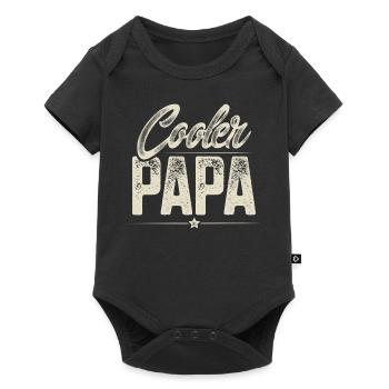 Papa Père Fête des Pères - Body à manches courtes Premium Bébé - noir - Devant