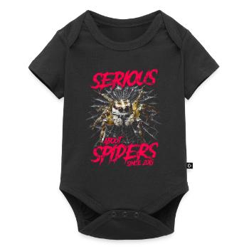 Ernsthaft über Jumping Spiders Pet seit 2018 - Baby Premium Kurzarmbody - Schwarz - Vorne