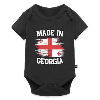 Fabriqué en Géorgie - Body à manches courtes Premium Bébé - noir - Devant