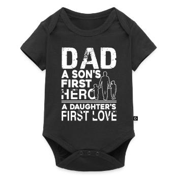 Father's Day Dad Is Son's First - Baby Premium short-sleeve bodysuit - black - Front