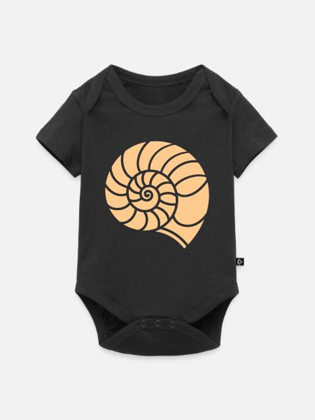 Muschel - Baby Premium Kurzarmbody - Schwarz