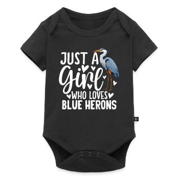 Just a Girl Who Loves Blue Herons - Baby Premium short-sleeve bodysuit - black - Front