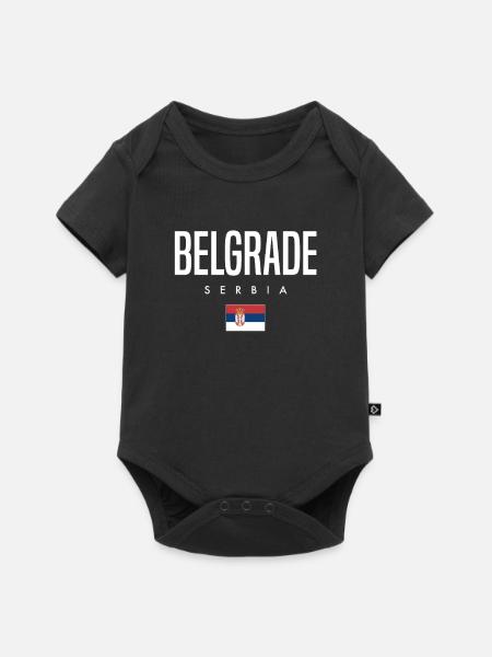 Belgrad Serbien - Baby Premium Kurzarmbody - Schwarz