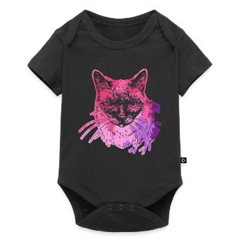 Siamese Cat Siamese Cat Colorful - Baby Premium short-sleeve bodysuit - black - Front
