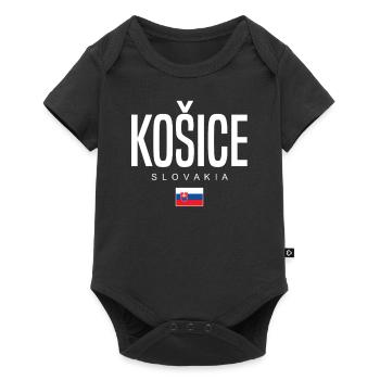 Košice Slowakei - Baby Premium Kurzarmbody - Schwarz - Vorne