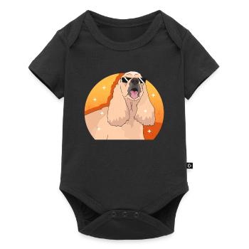 Cocker américain Spaniel chien cadeau - Body à manches courtes Premium Bébé - noir - Devant