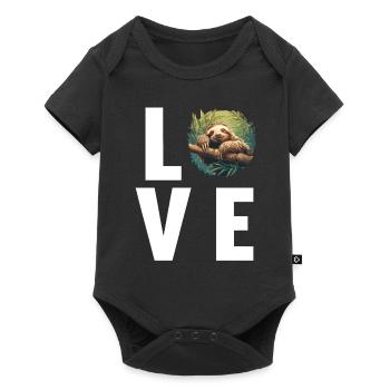 Faultiere Faultier - Baby Premium Kurzarmbody - Schwarz - Vorne