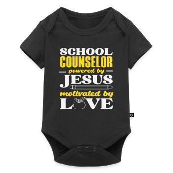 Des conseillers scolaires poussés par Jésus et l’amour - Body à manches courtes Premium Bébé - noir - Devant