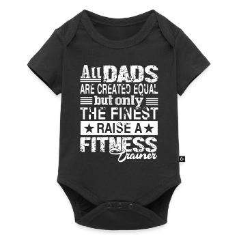 Proud Fitness Trainer Dad - Baby Premium short-sleeve bodysuit - black - Front