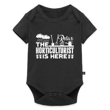 Relax The Horticulturist Is Here - Baby Premium short-sleeve bodysuit - black - Front