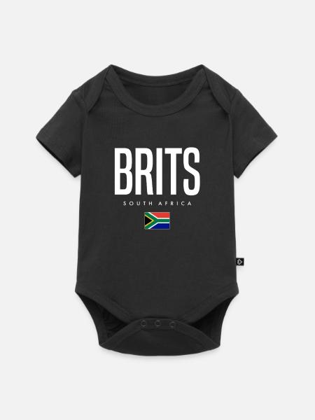 Brits Südafrika - Baby Premium Kurzarmbody - Schwarz