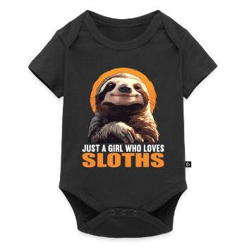 Faultiere Faultier - Baby Premium Kurzarmbody - Schwarz - Vorne