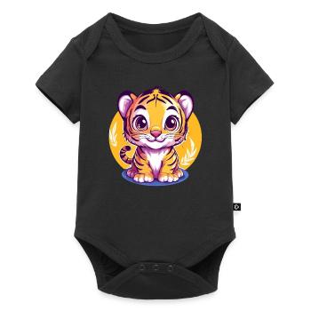 Cute tiger baby - Baby Premium short-sleeve bodysuit - black - Front