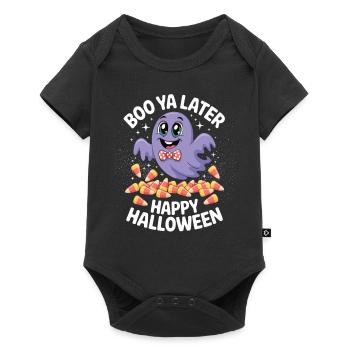 Funny Ghost with Candy – Halloween Shirt - Baby Premium short-sleeve bodysuit - black - Front
