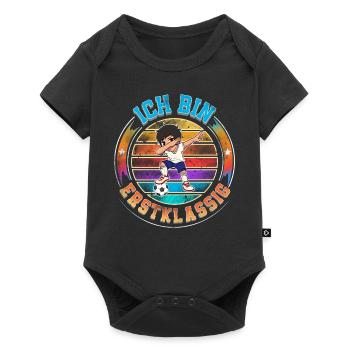 Ich Bin Erstklassig Einschulung - Baby Premium Kurzarmbody - Schwarz - Vorne