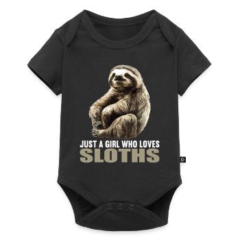 Faultiere Faultier - Baby Premium Kurzarmbody - Schwarz - Vorne
