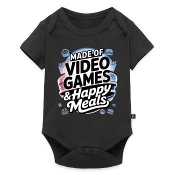 Gamer & Fast Food – Il n’y a pas mieux - Body à manches courtes Premium Bébé - noir - Devant
