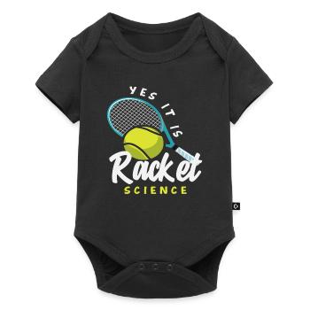Tennis Player Racquet Science - Baby Premium short-sleeve bodysuit - black - Front
