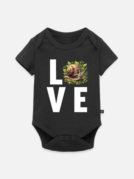 Schnecken Schnecke - Baby Premium Kurzarmbody - Schwarz