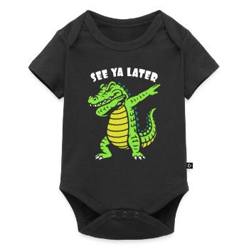 A plus tard - Dabbing d’alligator - Crocodile - Body à manches courtes Premium Bébé - noir - Devant