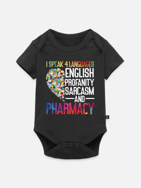 Pharmacy Tech Technician - Baby Premium Kurzarmbody - Schwarz