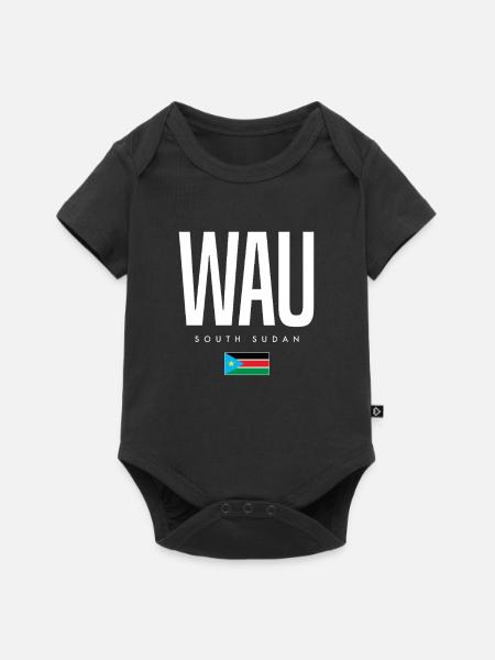 Wau Südsudan - Baby Premium Kurzarmbody - Schwarz