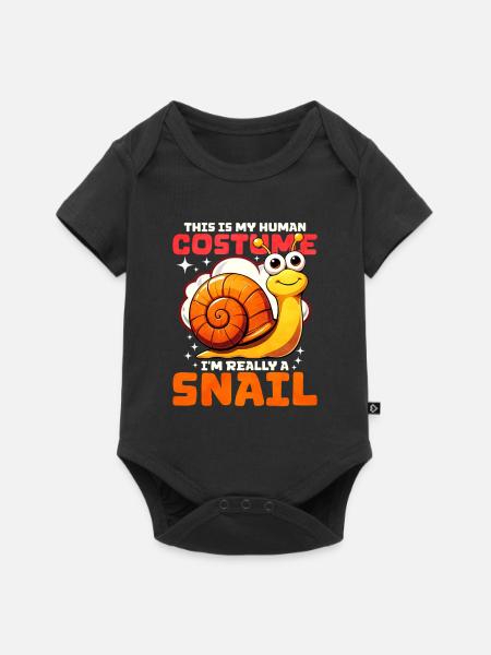 Schnecke - Baby Premium Kurzarmbody - Schwarz