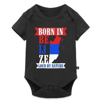 Belizean Root Born In Belize Loud By Nature - Baby Premium short-sleeve bodysuit - black - Front