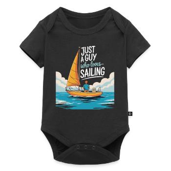 Juste un gars qui aime la voile – Sail Design - Body à manches courtes Premium Bébé - noir - Devant