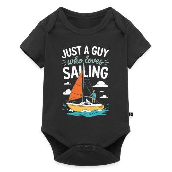 Juste un gars qui aime la voile – Sail Design - Body à manches courtes Premium Bébé - noir - Devant