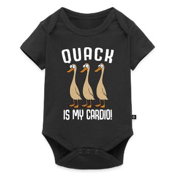 Funny Duck Duck Quack Is My Cardio - Baby Premium short-sleeve bodysuit - black - Front