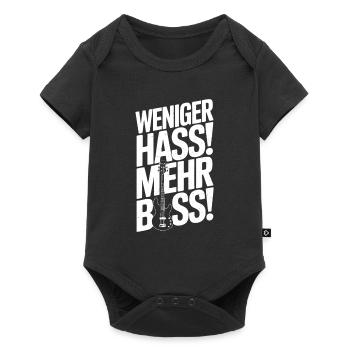 Moins de haine, plus de basses ! - Body à manches courtes Premium Bébé - noir - Devant