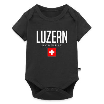 Luzern Schweiz - Baby Premium Kurzarmbody - Schwarz - Vorne