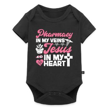 Technicien en pharmacie - Body à manches courtes Premium Bébé - noir - Devant