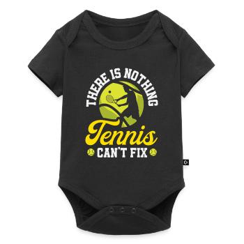Tennis players: Nothing can fix tennis - Baby Premium short-sleeve bodysuit - black - Front