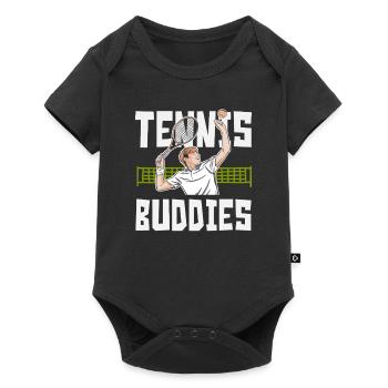 Tennis Player Tennis Buddies Artwork - Baby Premium short-sleeve bodysuit - black - Front