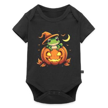 Pumpkin Frog Ribbooobit - Baby Premium short-sleeve bodysuit - black - Front